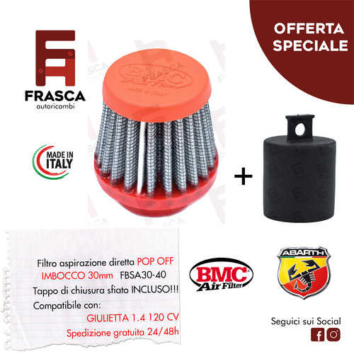 Kit filtro bmc tappo alfa - filtro,